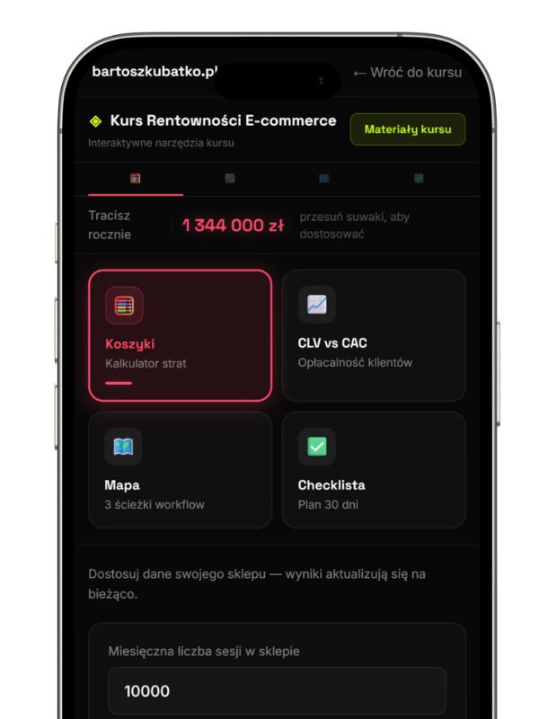 Kalkulator porzuconego koszyka